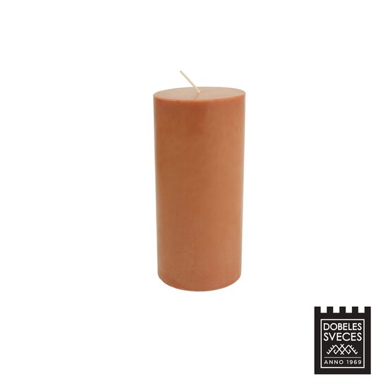 Lieta stearīna cilindriska svece - GAIŠI BRŪNA 70x150 mm